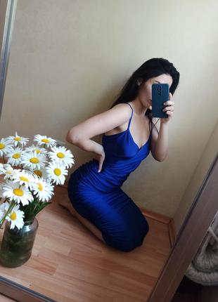 Яркое платье от ax paris синего цвета 💙3 фото
