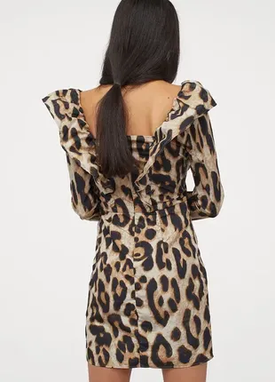Платье мини в леопардовый принт h&m5 фото