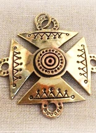 Козацький хрест з латуні4 фото