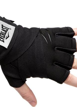 Бинты-перчатки everlast evergel fast wraps черный уни xl (875843-70-8)