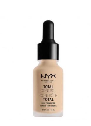 Тональная основа nyx total control drop foundation №02 (alabaster)1 фото