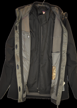 Черная женская термо- куртка 3 в 1 salomon soft shell8 фото