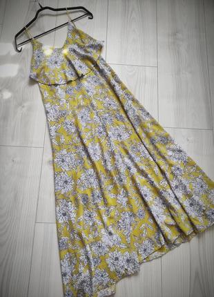 Сарафан міді від japna, сукня як zara, плаття в квіти3 фото