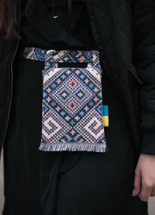Женская сумка-кошелек "бумажник гобеленовый а" ручной работы.1 фото