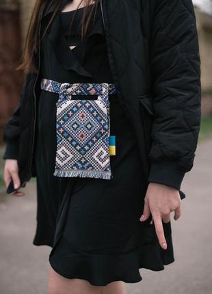 Жіноча сумка-гаманець "гаман гобеленовий а" ручної роботи.5 фото