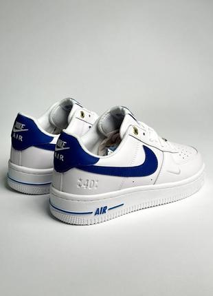 Кроссовки nike pages air force 1 low white/blue reflective3 фото