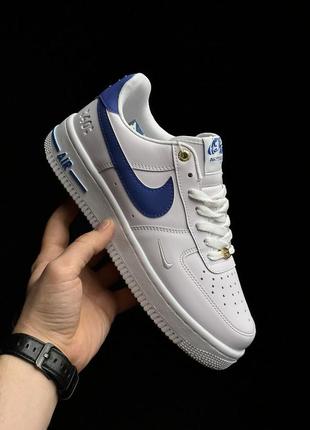 Кросівки nike air force 1 low white/blue reflective