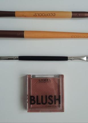 Lamel рум'яна для обличчя - blush cheek, ecotools  пензлики для макіяжу очей