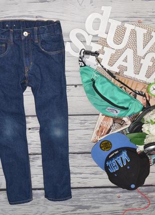 7 - 8 лет 128 см h&amp;m фирменные джинсы скинни узкие для моднявок с потертыми коленями3 фото