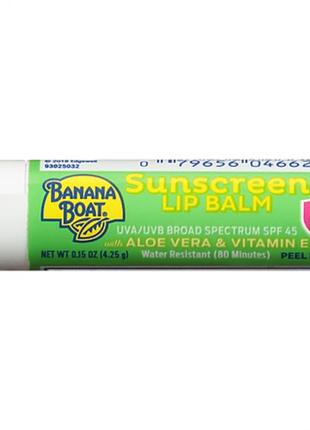 Солнцезащитный бальзам для губ banana boat lip balm spf 45 (сша)1 фото