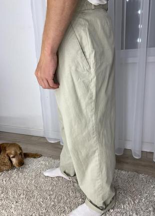 Светлые мужские брюки штаны котоновые2 фото