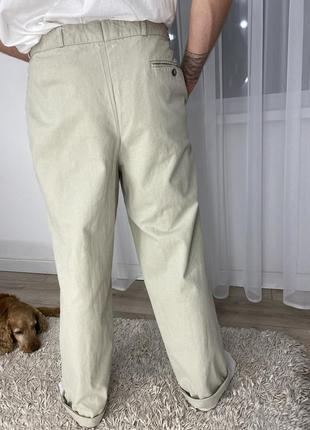 Светлые мужские брюки штаны котоновые5 фото