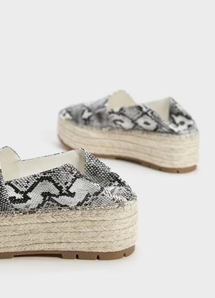 Красивые туфли экокожа рептилия плетеная платформа 37,52 фото