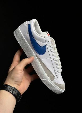 Кросівки nike blazer low white/blue.