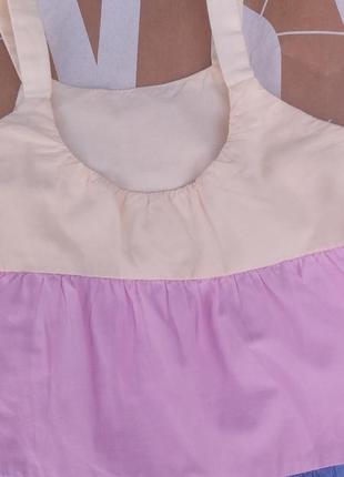 Радужное платье на бретели zara.4 фото