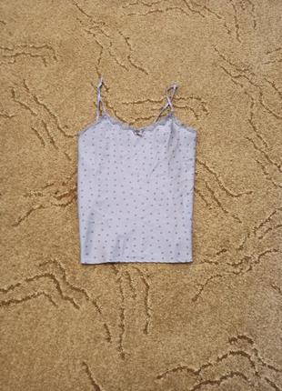 Майка нежно фиолетовая шелковая летняя