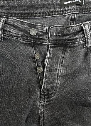 Чорні джинси скінні з потертостями ,люкс бренд, dsquared оригінал8 фото