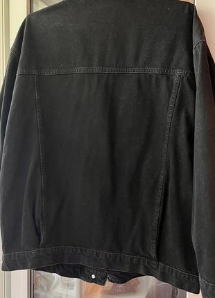 Джинсовая куртка черная2 фото