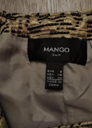 Винтажный золотистый жакет пиджак блейзер в ретро стиле косуха от mango7 фото