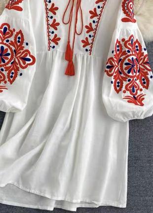 Платье вышиванное платье в украинском стиле2 фото