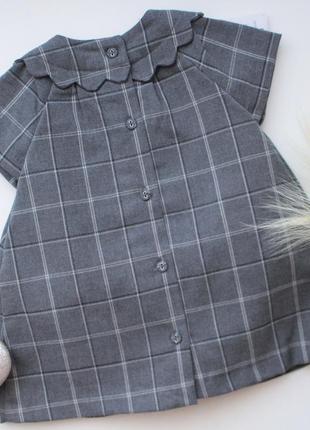 Стильное плотное платье в клетку mothercare с трусиками на памперс на 6-9 мес2 фото