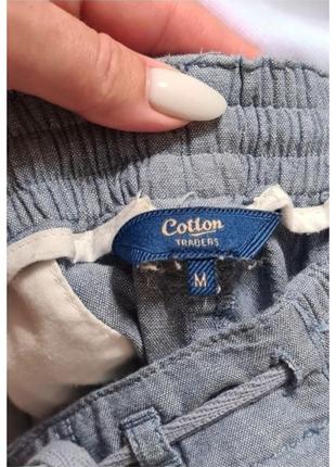 Базовые голубые летние брюки cotton traders хлопок5 фото