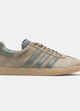 Женские кроссовки,кеды adidas gazelle brown green#адидас3 фото