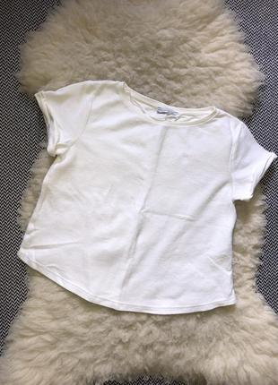 Базовая натуральная примесь футболка zara блуза фактурная вафельная6 фото