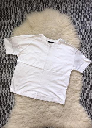 Базовая натуральная хлопковая футболка белоснежная6 фото