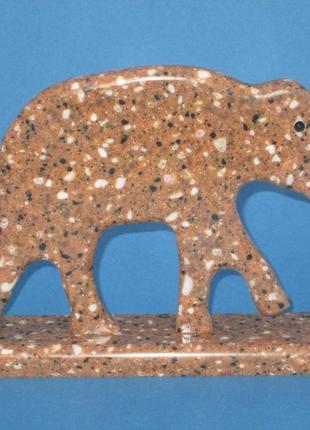 Фігурка, статуетка "слон", (ручна робота). багато різних квітів. штучний камінь