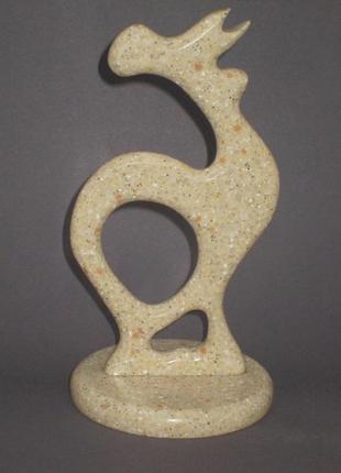 Фигурка, статуэтка "петушок", абстракция, (ручная работа) искусственный камень2 фото