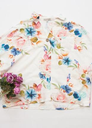 Рубашка льняная, блуза бохо, carina ricci, лен.3 фото