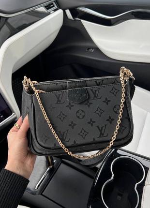 Сумочка в стиле louis vuitton / lv multi pochette black new / сумочка 3 в 1