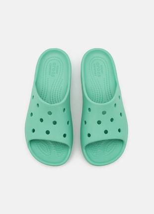 Женские шлепанцы crocs на платформе4 фото