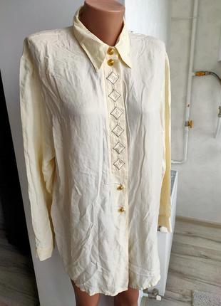Нежная шелковая длинная блуза, рубашка пог 613 фото