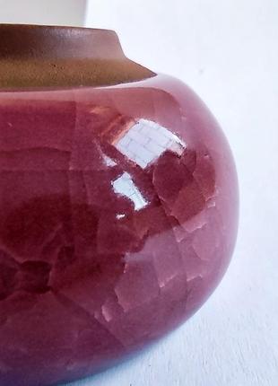 Пиала для чая "колотый лёд" фуксия3 фото