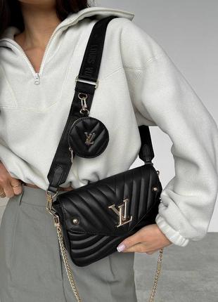 Сумка в стилі louis vuitton / lv black / чорна сумочка