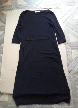 Черное натуральное платье uniqlo3 фото