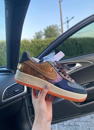 Кроссовки travis scott x air force 1 low cactus jack1 фото