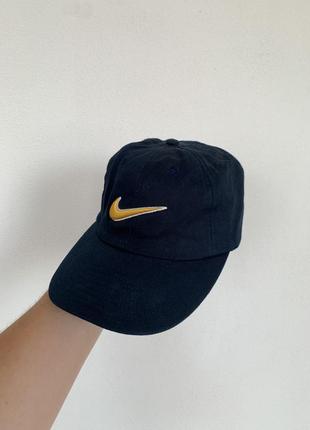 Vintage nike cap винтаж синяя мужская кепка бейсболка найк с логотипом по центру свуш оригинал