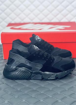 Nike huarache all black кроссовки мужские женские унисекс найк хуарачи чёрные