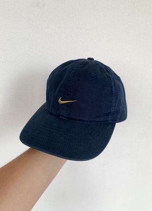 Vintage nike cap вінтаж синя чоловіча кепка бейсболка найк з логотипом по центру свуш оригінал