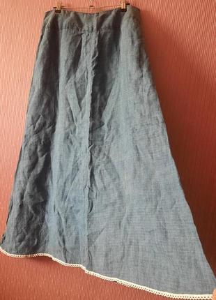 Очень красивая льняная юбка в этно бохо стиле phase eight 100% linen4 фото