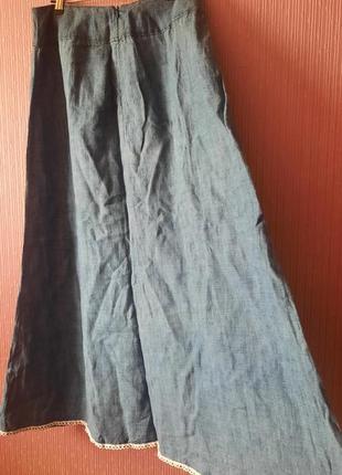Очень красивая льняная юбка в этно бохо стиле phase eight 100% linen10 фото