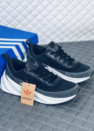 Adidas sharks black-grey man кроссовки мужские адидас шарк7 фото