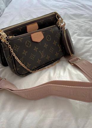 Сумка в стиле louis vuitton / lv pink / сумка с розовым ремешком