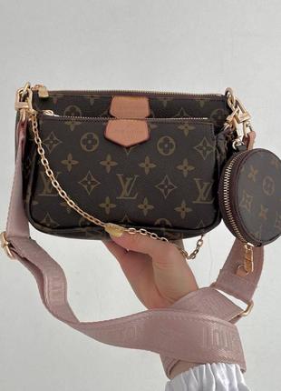 Сумка в стиле louis vuitton / lv pink / сумка с розовым ремешком6 фото