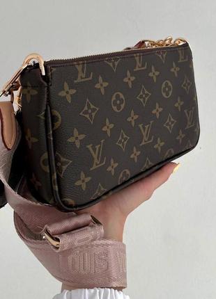 Сумка в стиле louis vuitton / lv pink / сумка с розовым ремешком5 фото