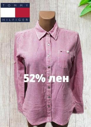 103.удобная качественная рубашка (лён+хлопок) американского бренда Tommy hilfiger1 фото