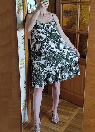 Літнє оверсайз плаття натуральна віскоза жатка h&amp;m2 фото